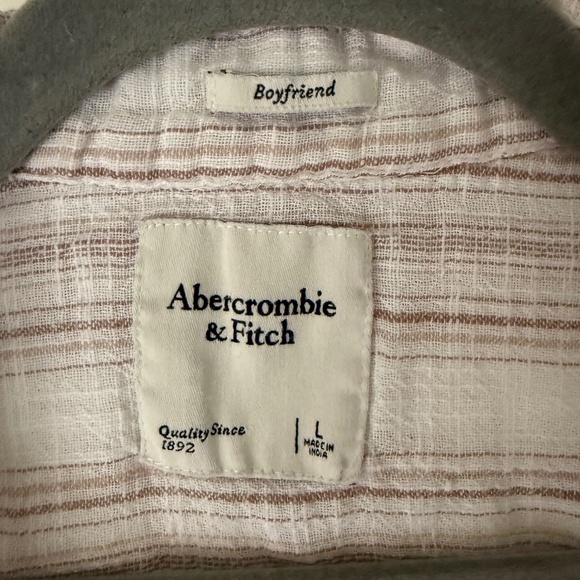 Abercrombie & Fitch Boyfriend Button-Down Shirt | Size L - Picture 6 of 6